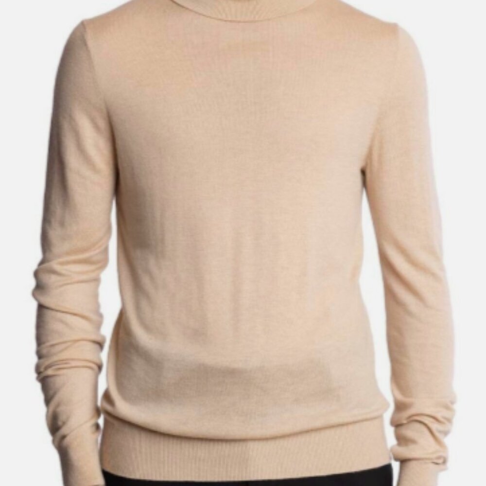 Paisley & Gray Men's Slim Fit Fine Gauge Turtleneck Sweater Almond XL